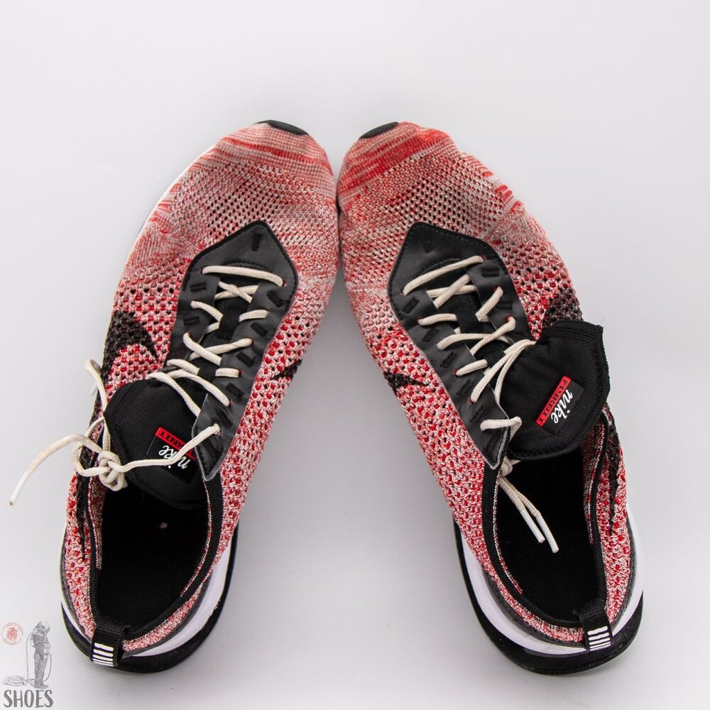 Nike Air Max Flyknit Racer Next Nature 'University Red Wold Grey' - Men's Size 9 - Picture 9 of 15